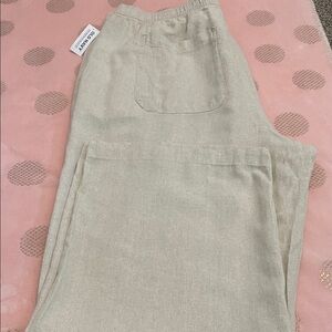 Old Navy Beige Linen-Blend Women's Pants